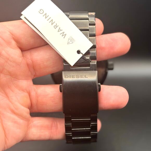 Diesel DZ-1844 Rasp Mens Ion Plated Stainless Steel Blue Dial Quartz Watch NIB - Picture 15 of 17